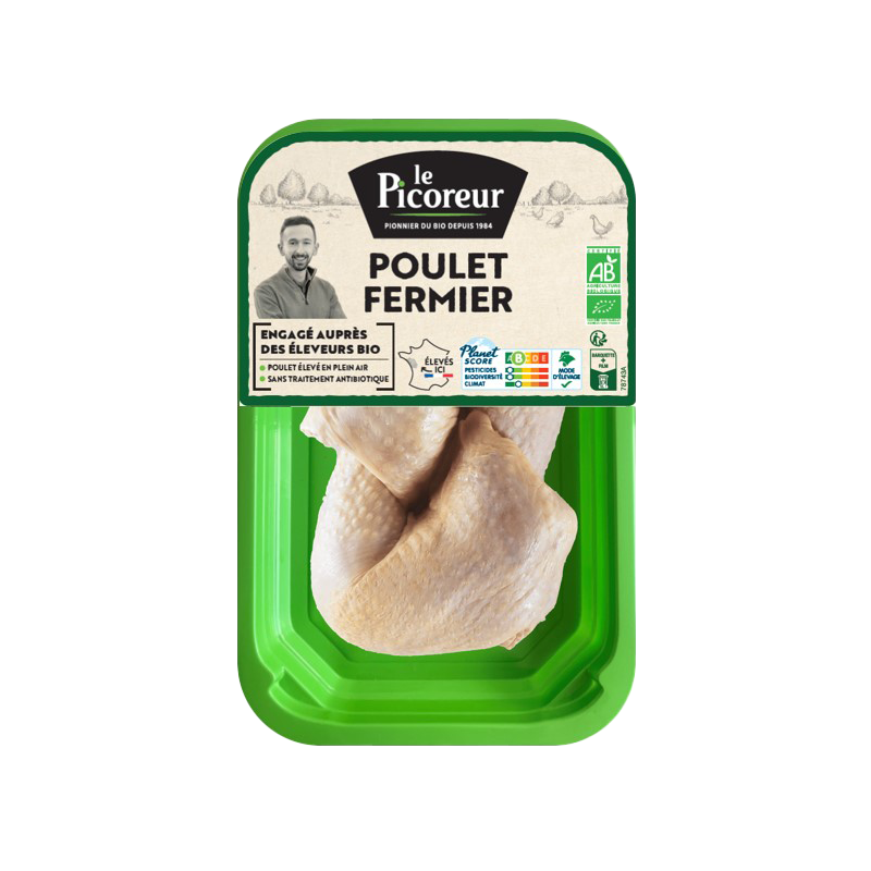 Cuisse de poulet blanc fermier (x2) 550g