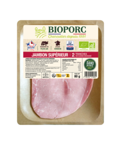 Jambon supérieur découénné-dégraissé, conservation sans nitrite, x2 80g