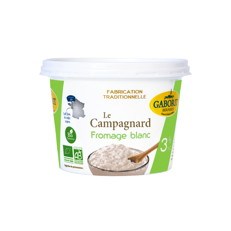 Fromage blanc campagnard 3% MG 500g bio