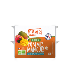 PUREE DE POMME MANGUE EN COUPELLE 4*100GR BIO